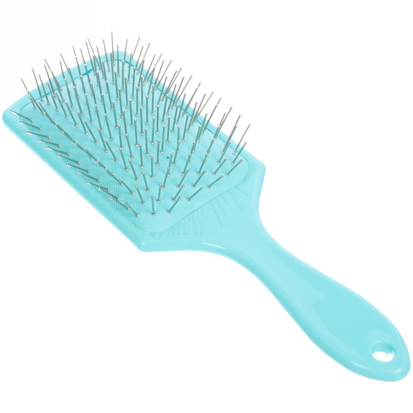 Расческа массажная "Valeria", прямоугольная, цвет бирюзовый, 24*8 22,5*7см (блистер Ultramarine)