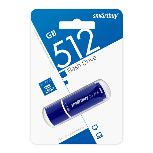 UFD 3.0/3.1 Smartbuy 512 GB Crown Blue (SB512GBCRW-B)