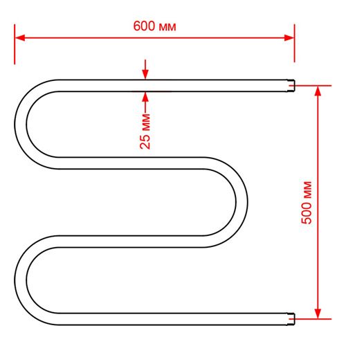 Полотенцесушитель MIXLINE SIMPLE M 50х60 3/4,