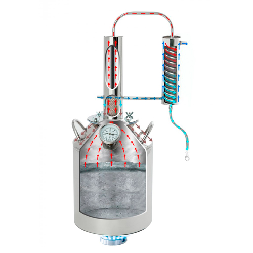 Дистиллятор бытовой Алковар КрепышОк с банкой 12 л на клампе 2 дюйма