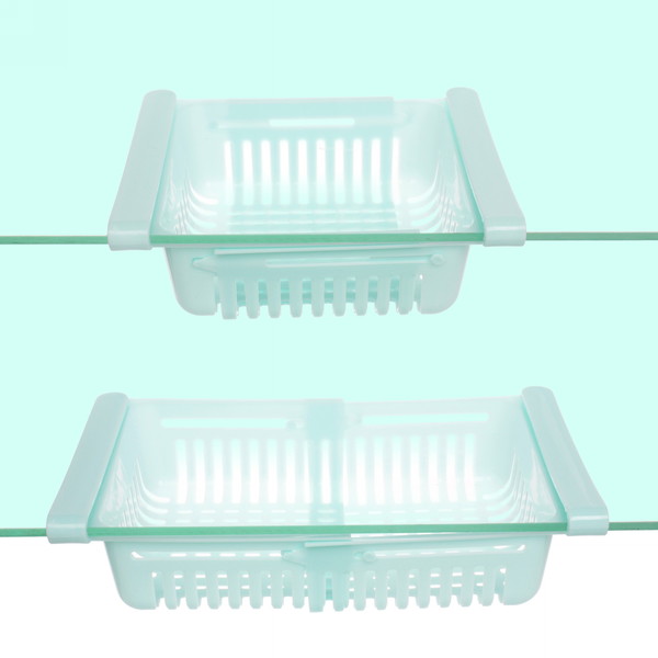 Полка пластиковая в холодильник раздвижная 20/27,5*15*6см