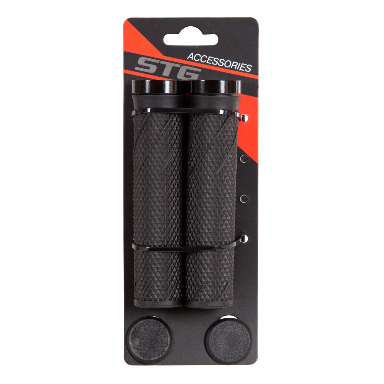 Грипсы STG SZ-056B, 135 мм, Lock-On, черный