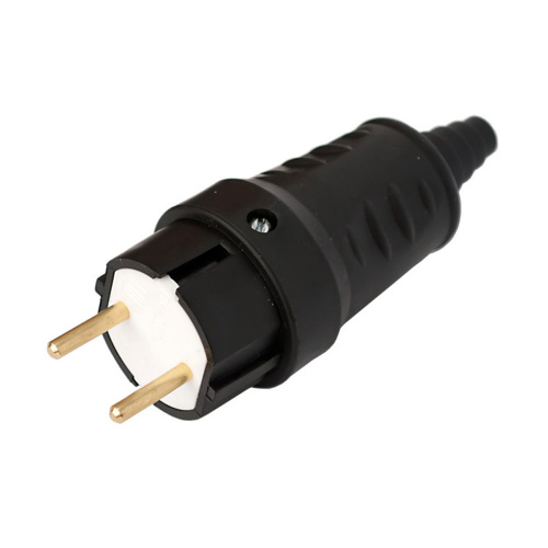 Вилка электр. прямая б/з 6А BYLECTRICA каучук В6-387 (Беларусь) (1/16/64)