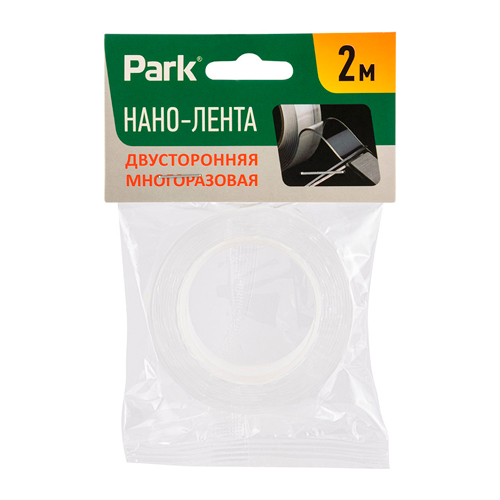 Нано-лента двусторонняя клейкая многоразовая, прозрачная, 2 м (1/12/240)