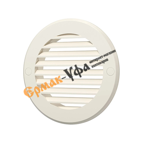 Решетка вентиляционная D130 круглая с фланцем D100 10РКН Ivory, слоновая кость, ERA, 1/55