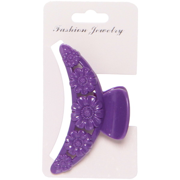 Заколка-краб для волос на блистере "Diana Collection - Sara", микс 6 цветов, 7.5см 