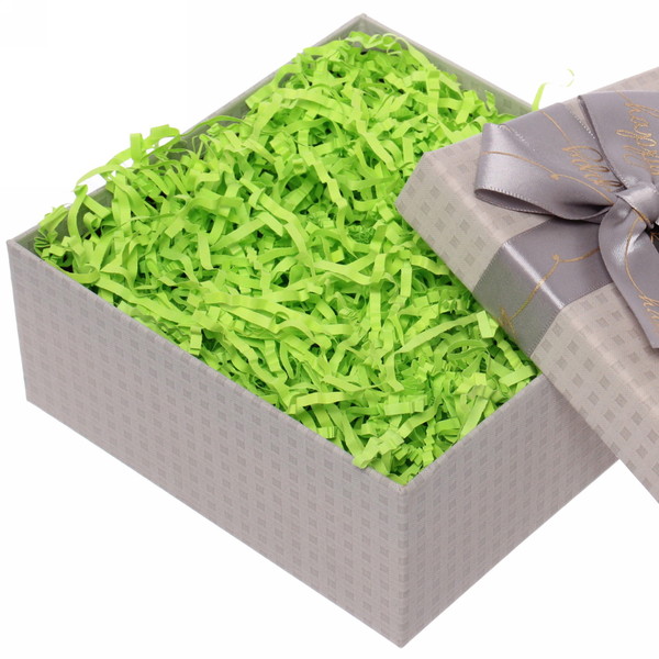 Наполнитель бумажный для подарков "Травушка" 50г (гофре), зелёный