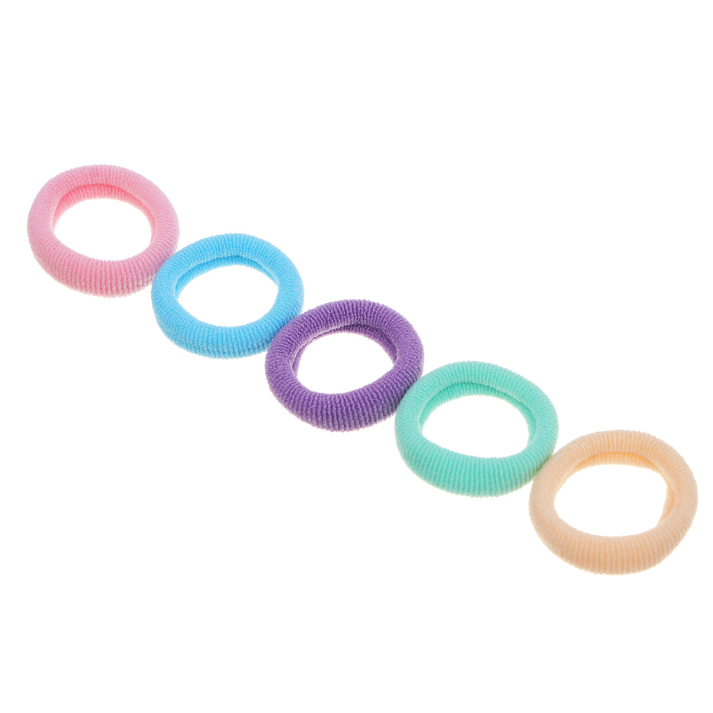 ЮНИLOOK Резинки для волос 30шт, d2см, полиэстер, 5 цветов, ACS-89