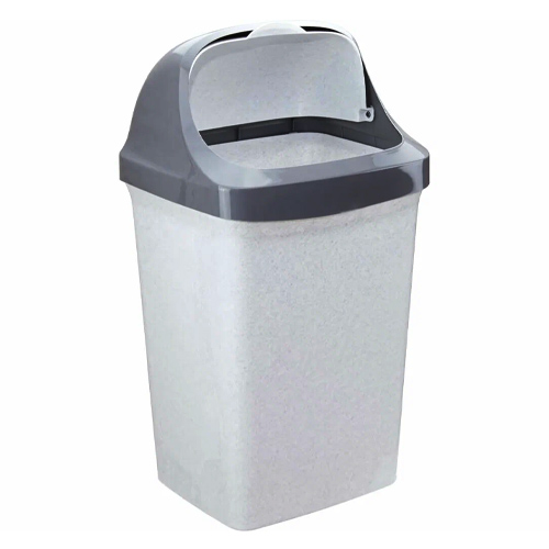 Контейнер для мусора 15 л IDEA РОЛЛ ТОП М 2466, мраморный