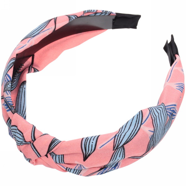 Ободок для волос "Beauty Gallery - Leaves", ширина 2,8см, микс 6 цветов 