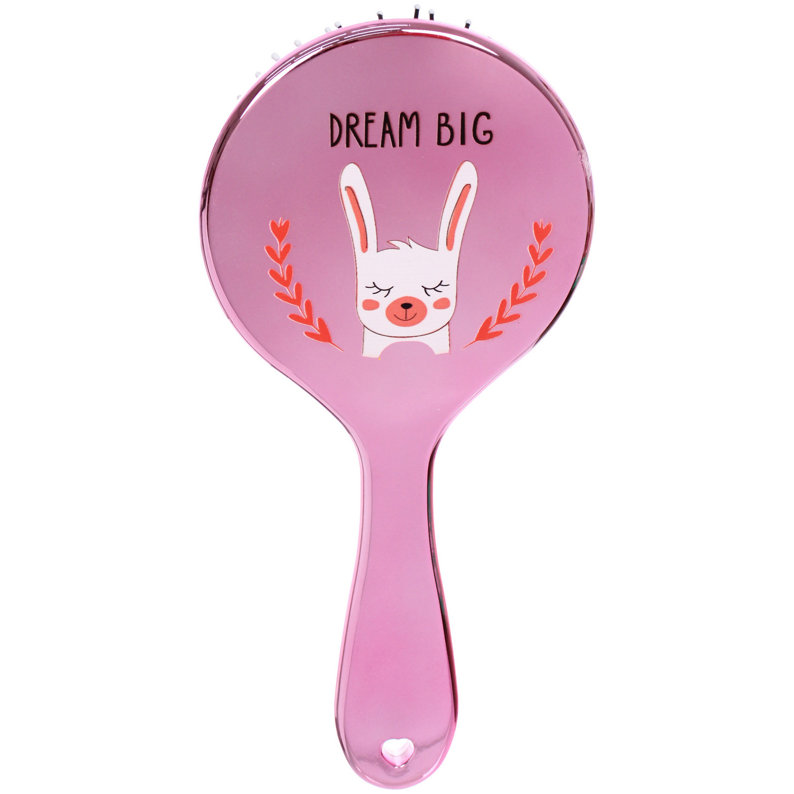 Расческа массажная зеркальная "Animals", микс 4 цвета, 10*22 см (блистер Ultramarine)