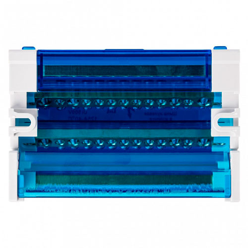 Шина на DIN-рейку в корпусе 4х15 на DIN-рейку, SBE-bc0-4-15