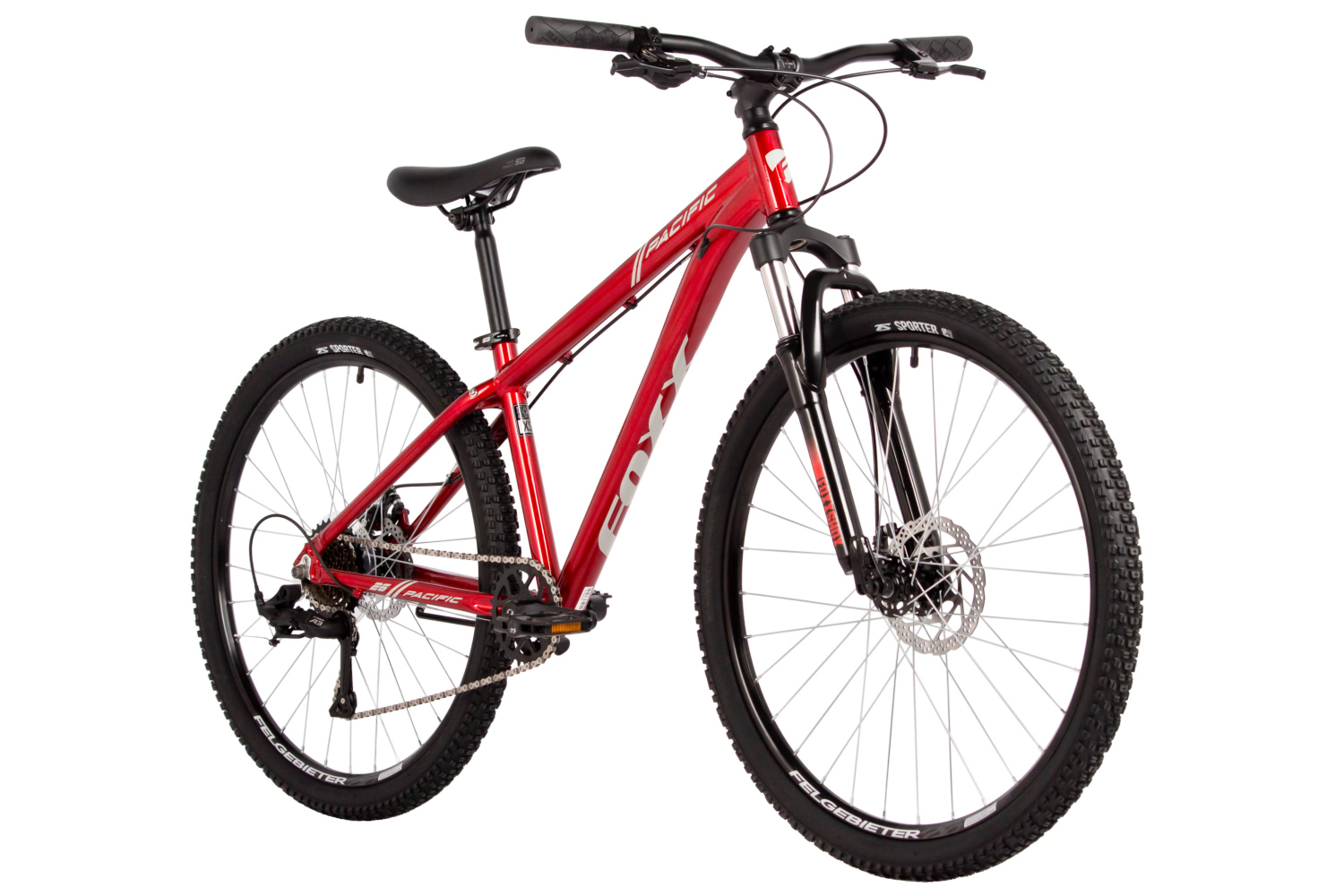 Велосипед FOXX 26" PACIFIC красный, алюминий, размер 14