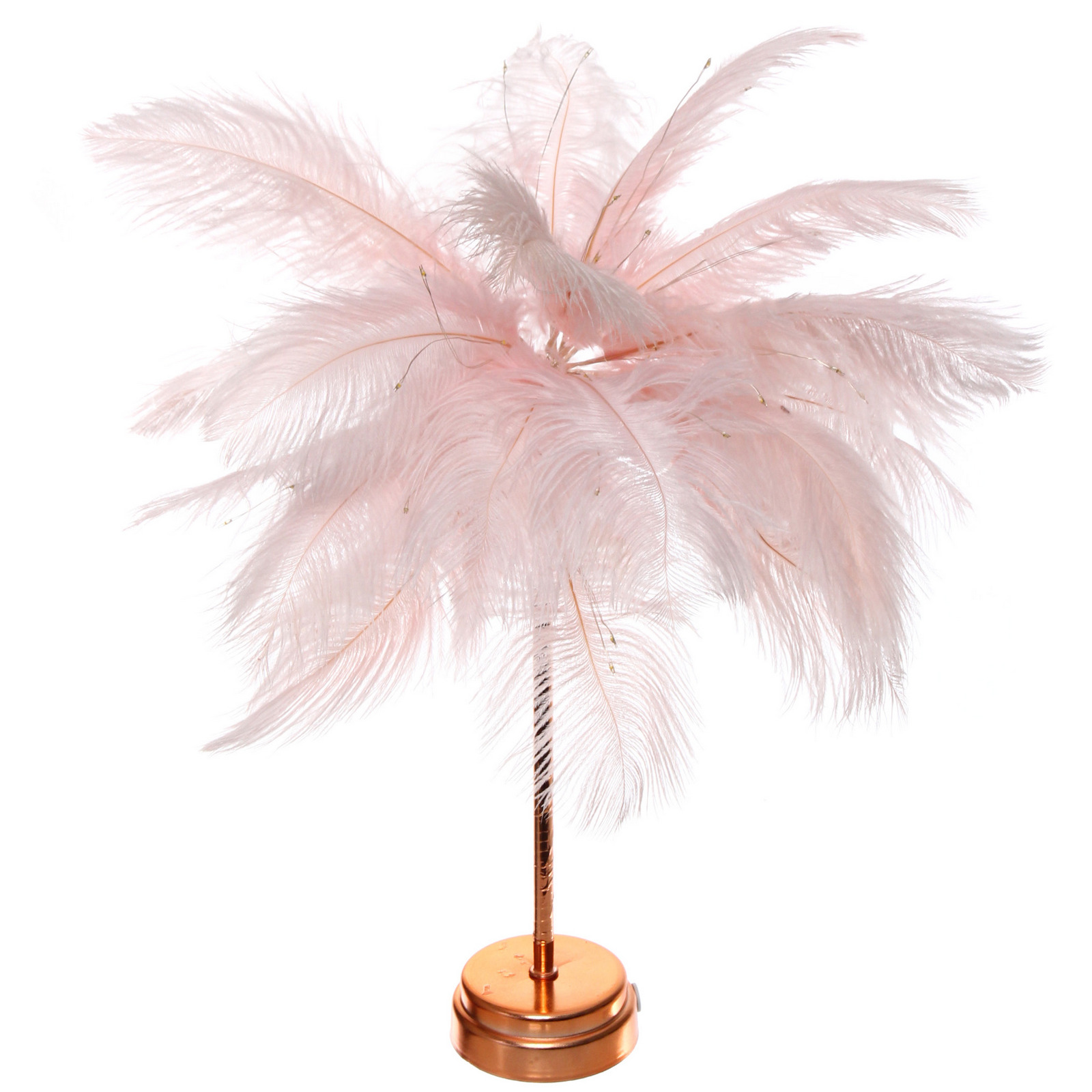 Фигура световая "Волшебное перо" 35 см 80 ламп LED на батарейках, 1 реж, USB питание, Розовый