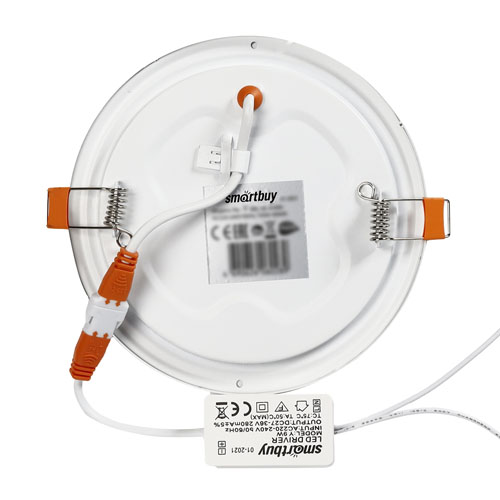 Встраиваемый (LED) светильник DL круглый пластик Smartbuy-9Вт/6500K/IP40