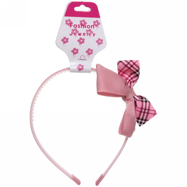 Ободок для волос детский на блистере "Rapunzel", в клеточку, микс 6 цветов, 1см