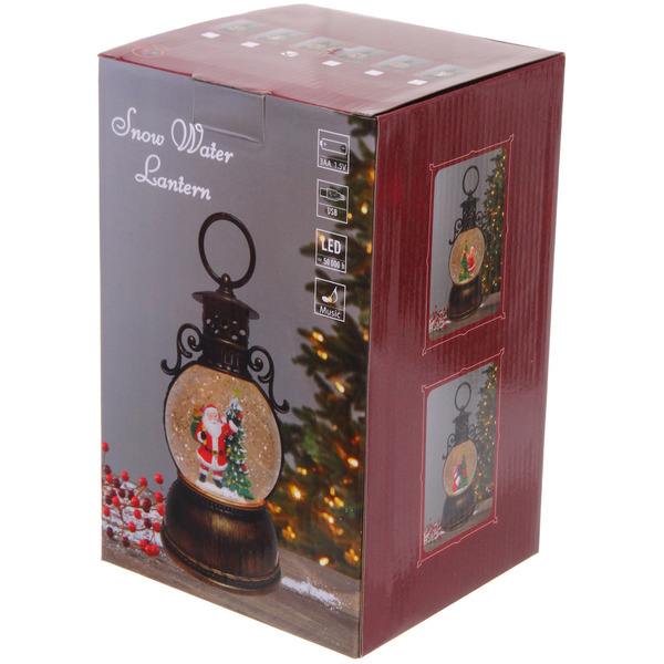 Сувенир с подсветкой "Наряженая елочка" 10,5*10,5*20 см (работает от 3*АА и USB+музыка, подсветка)