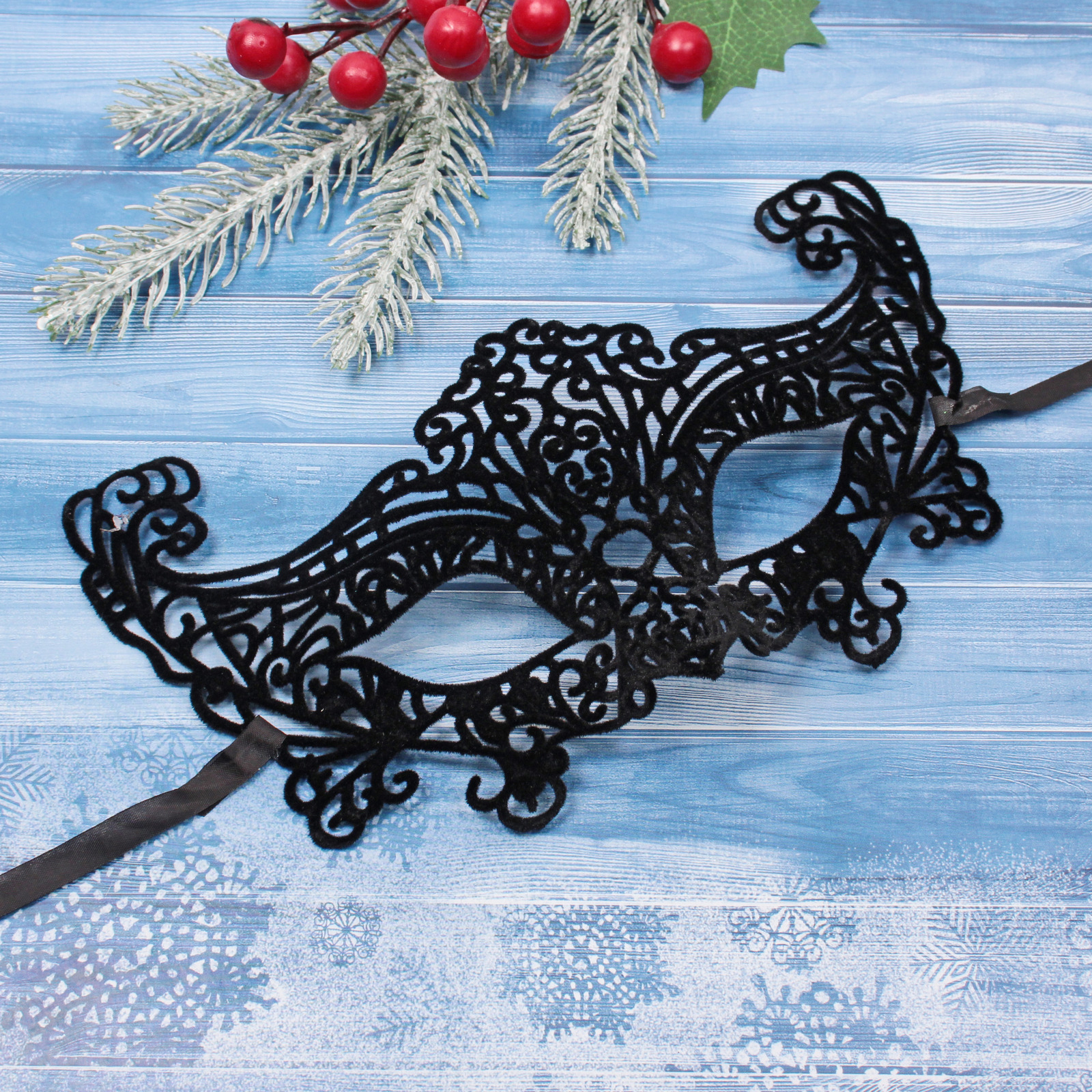 Маска карнавальная "Незнакомка", черный