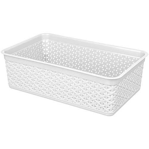 Корзинка универсальная 2.25 л Homver Wenge 221305621/03, 257х158х80 мм, светло-серый