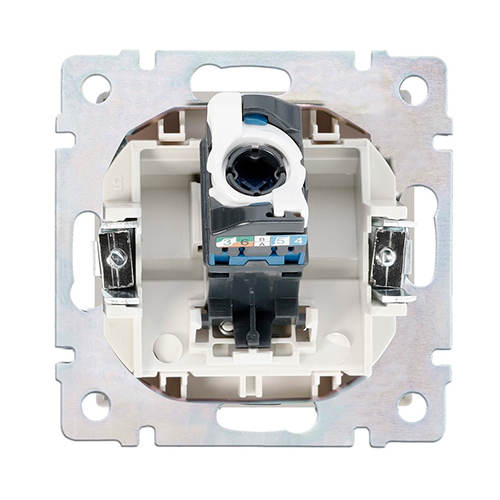 Розетка компьютерная RJ-45 белая "Нептун" (SBE-05w-S1-RJ)