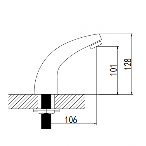 яяяСмеситель для раковины DIKALAN D8110-7 сенсорный черный (1/10)