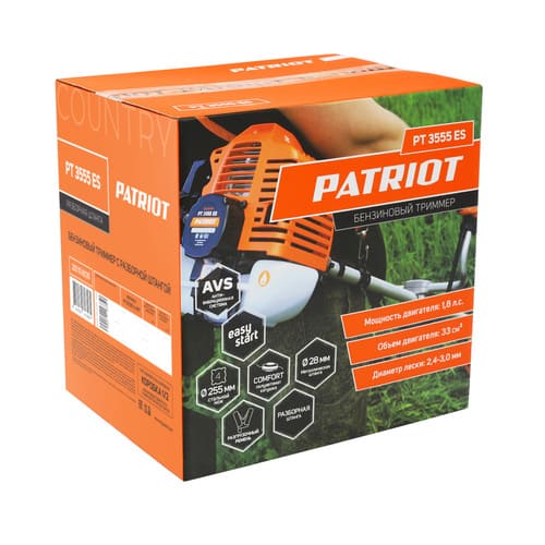 Триммер бензиновый PATRIOT PT 3555 ES- S Country, 1.8 л.с, 33 сс