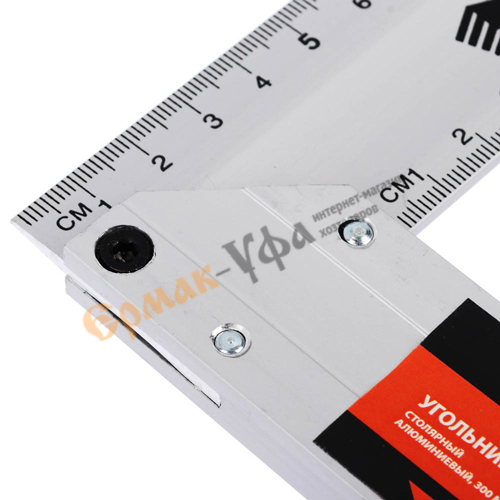 Угольник столярный алюминиевый литой 300мм ЕРМАК (1/60)