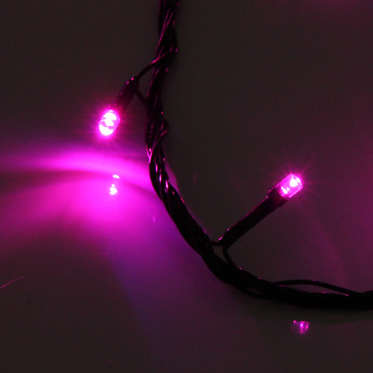 Гирлянда для дома 24м 280 ламп LED зелен.пров.,8 реж, IP-20, Розовый (возможность соединения)