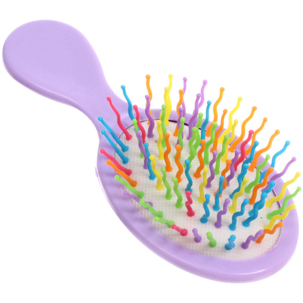 Расческа массажная детская "МИЛА", сова, цвет фиолетовый, 14*5,5см (блистер)