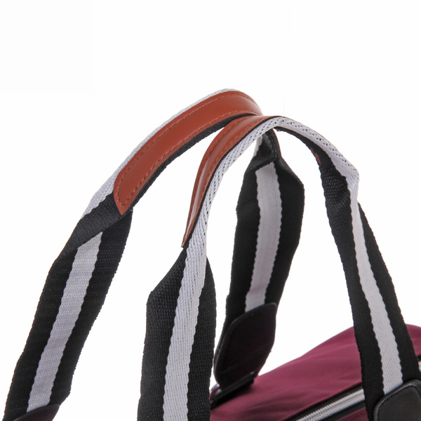 Сумка спортивная "Sports style", на молнии, с белой полосой, цвет красный, 40*22*26 см