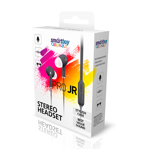 Гарнитура внутриканальная Smartbuy Pro JR, SBH-105-BL/50, черная