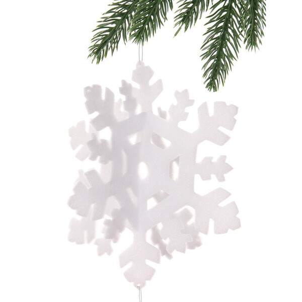 Украшение новогоднее "Снежинки белые" d20*d16*d12 см