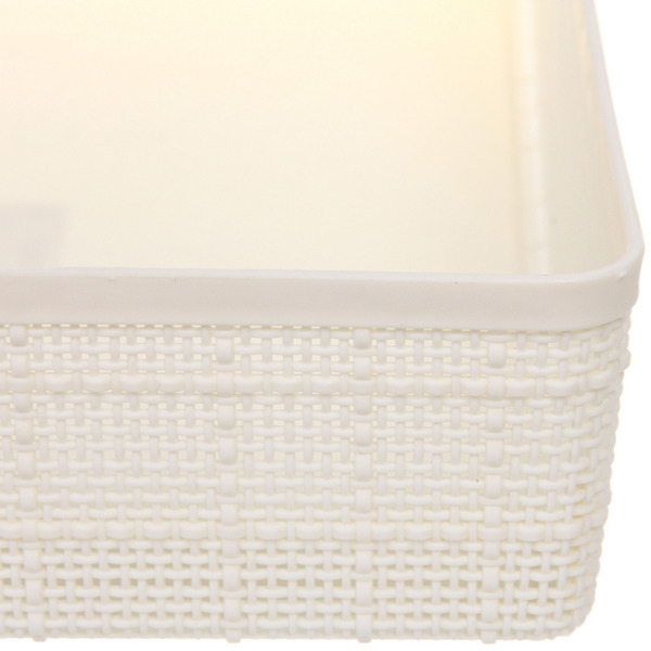 Корзина - органайзер для хранения "СТЭНТ", цвет белый, 32*23*6.8см