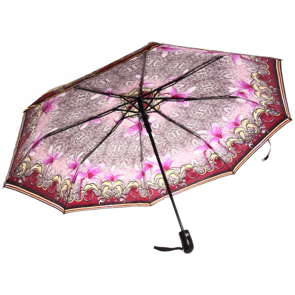 Зонт женский полуавтомат "Ultramarine - Венера", микс 6 цветов, 8 спиц, d-100см, длина в слож. виде 28см, голубые цветы