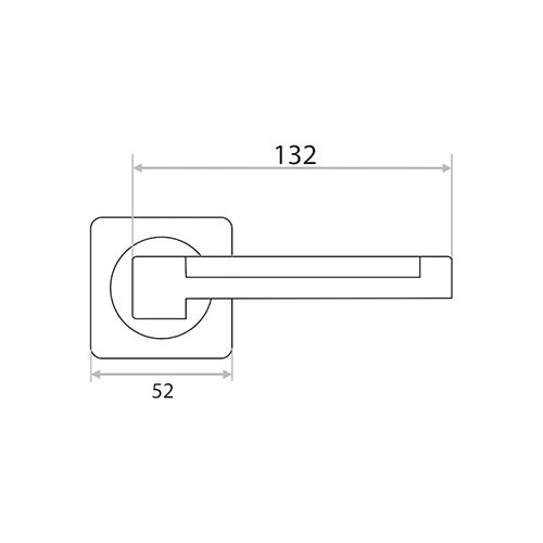 Ручка раздельная Trodos "AL-02-873", графит