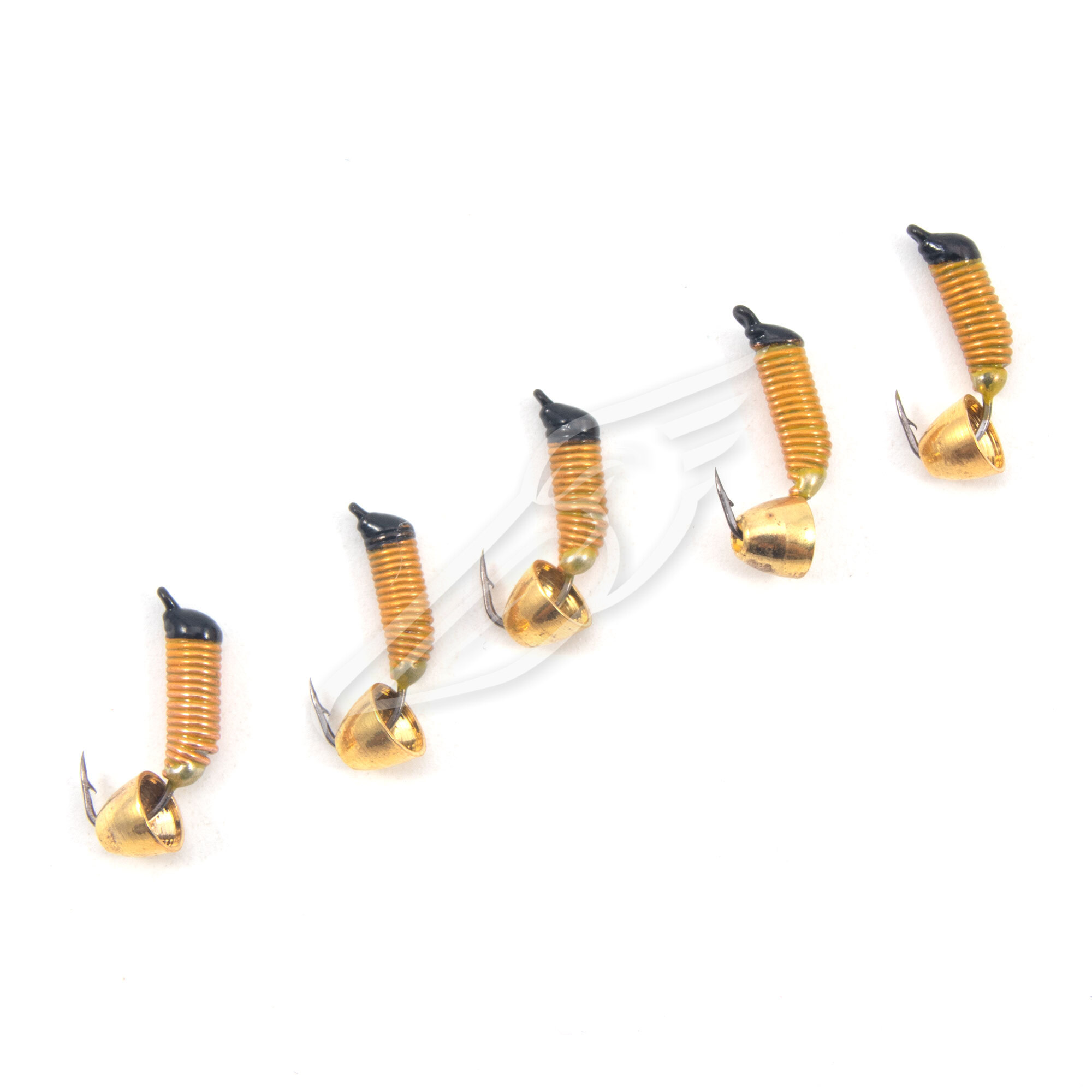 Мормышка вольф. безнасадочная "ЯМАН" Ручейник №3, d-1.5 мм, L-8.5 мм, вес 0,60 гр., колокол золото,