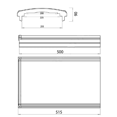 Парапет полимерпесчаный "Гладкий"  500*200*228*254 Графит