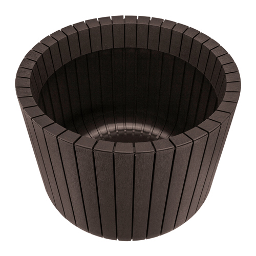 Горшок для цветов Шато d-380мм h-300мм 29л коричневый ротанг (1/1)