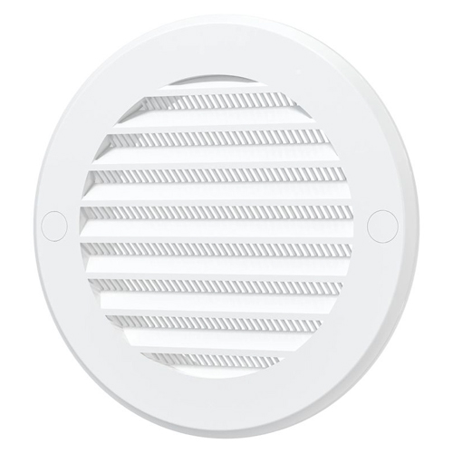 Решетка вентиляционная круглая ERA 10РКС, с пластиковой сеткой D136, вытяжная АБС, с фланцем D100