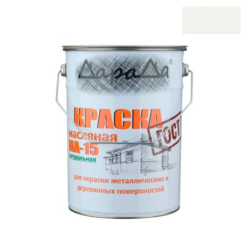 Краска МА-15 натуральная 6кг (ДАРАДА) ГОСТ белый (1/1)