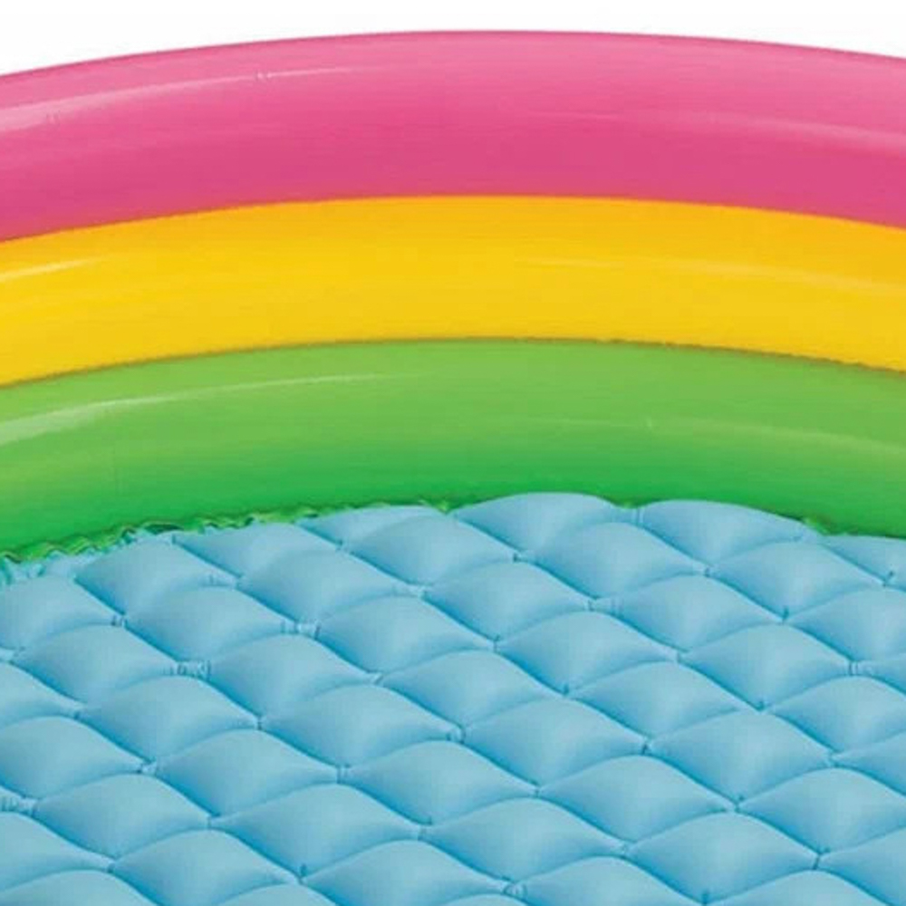 INTEX Бассейн детский "Цветные кольца", 147x33см, надувное дно, заплатка, от 2 лет, 57422NP