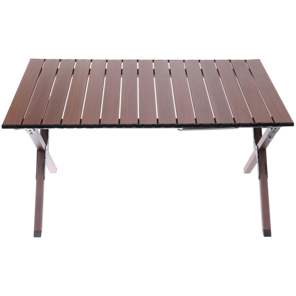 Стол кемпинговый складной DC-5002, 86*58*44 см,  цвет: темное дерево, каркас алюминий, Турист Мастер