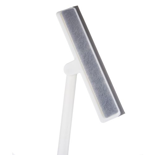 Водосгон складная ручка 32см, резинка 25см, насадка фибровая губка, пластиковая ручка, 1/100