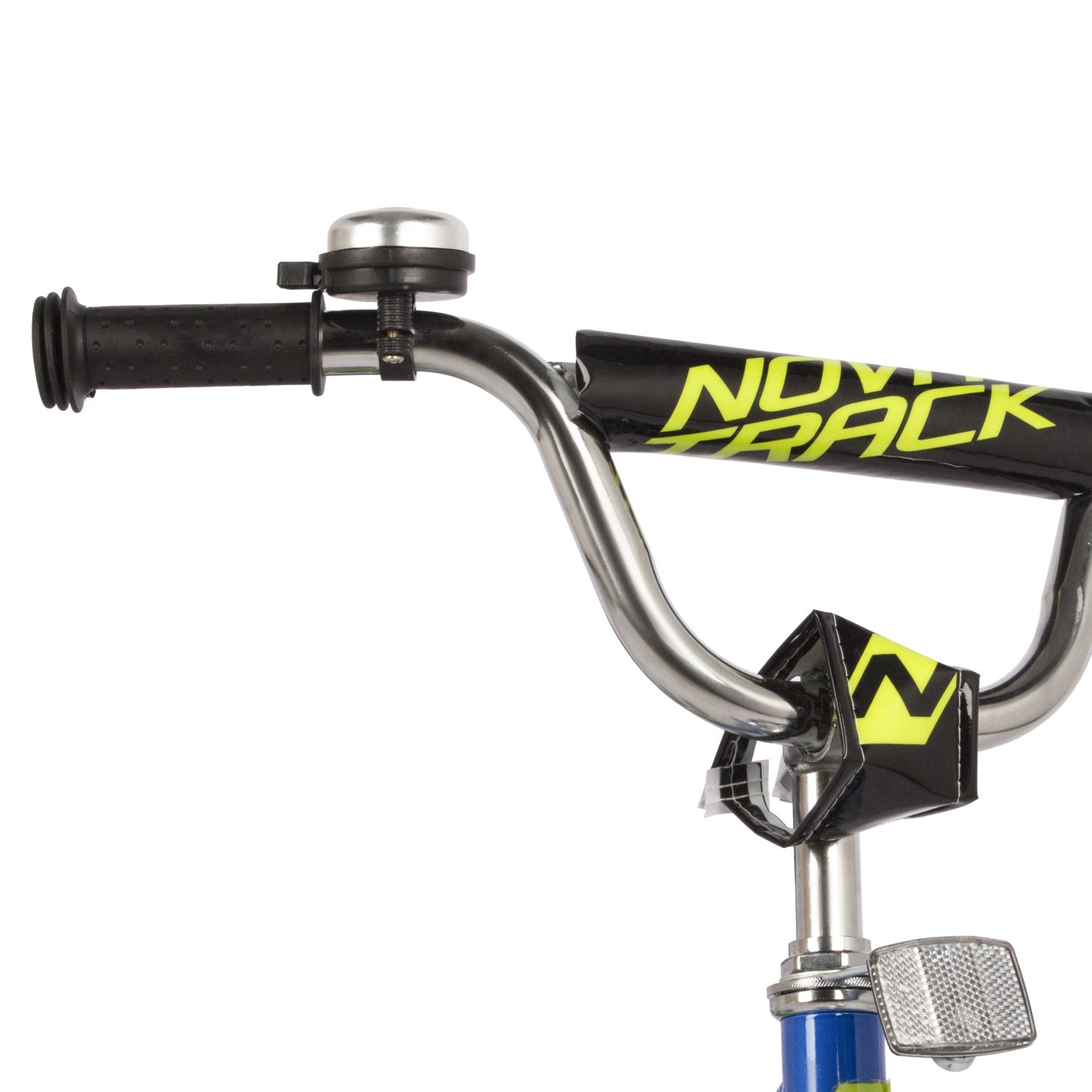 Велосипед NOVATRACK 14" URBAN синий, полная защита цепи, тормоз нож., крылья и багажник хром