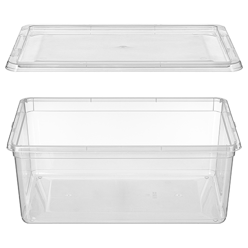 Ящик для хранения 10 л Homver Palm 221300401/00, 375х255х150 мм, бесцветный