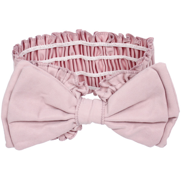 Повязка на голову косметическая "ДАЙМОНД РУШ", бантик, цвет белый, пудровый, небесный и лиловый, 20*7см (ZIP пакет)