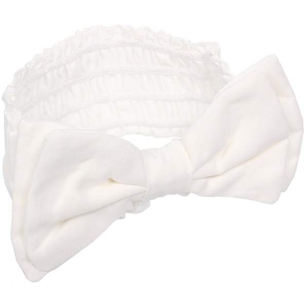 Повязка на голову косметическая "ДАЙМОНД РУШ", бантик, цвет белый, пудровый, небесный и лиловый, 20*7см (ZIP пакет)