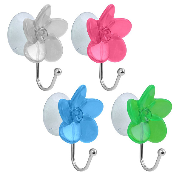 Крючок "Ромашка" (на присоске)  4 цв