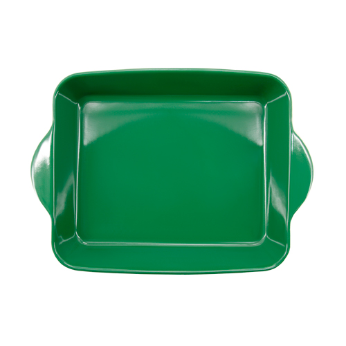 Форма для запекания прямоугольная Pomi d'Oro Cottura 1,5 л, керамика, 31 см, зеленый