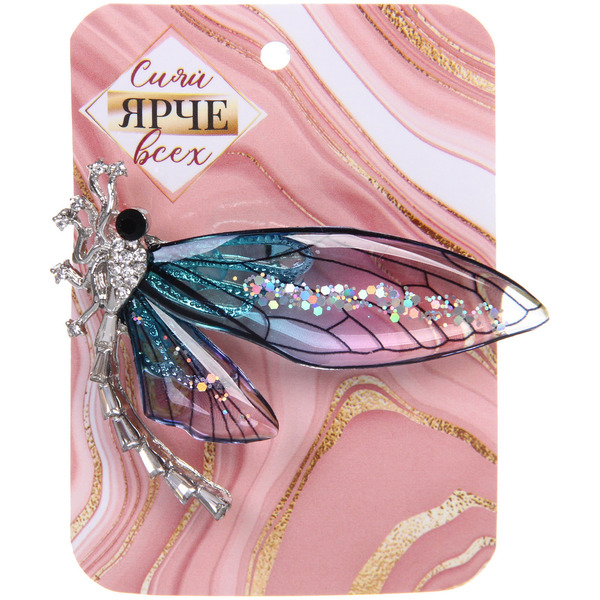 Брошь "KLEVER KS", Стрекоза, цвет как на фото, 6*5см (символ Перерождения)